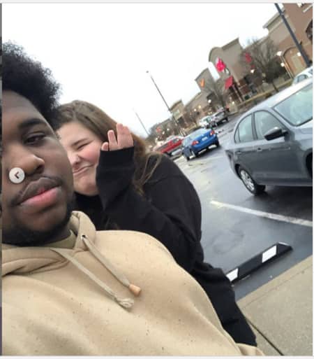 Jameir with a girl whose identity is not revealed